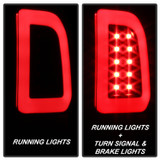 Spyder 5084712 - 08-16 Ford Super Duty F-250 V3 Light Bar LED Tail Lights - Black (ALT-YD-FS07V3-LBLED-BK)