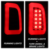 Spyder 5084729 - 08-16 Ford Super Duty F-250 V3 Light Bar LED Tail Lights - Blk Smoke ALT-YD-FS07V3-LBLED-BSM