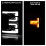 Spyder 5086273 - Ford F-250/F-350/F450 Super Duty 17-18 Projector Headlights Chrome PRO-YD-FS17-SBSEQ-C