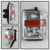 Spyder 9022401 - Xtune Ford F250/350/450 Super Duty 08-10 OEM Headlights Chrome HD-JH-FS08-AM-C