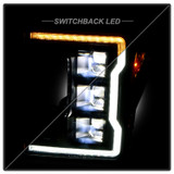 Spyder 5088635 - Apex 20-22 Ford F250/F350 (Halogen) High-Power LED Headlights - Black PRO-YD-FS20HALAP-SEQ-BK