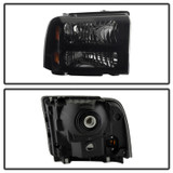 Spyder 9030444 - Xtune Ford F250/350/450 Super Duty 05-07 Crystal Headlights Black Smoked HD-JH-FS05-AM-BSM