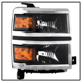 Spyder 9042447 - xTune 14-15 Chevy Silverado 1500 (New Body) OEM Style Headlights w/Trim - Blk (HD-JH-CS14-CC-BK)