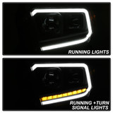 Spyder 9043024 - xTune 14-17 Toyota Tundra DRL LED Light Bar Projector Headlights - Black (PRO-JH-TTU14-LB-BK)