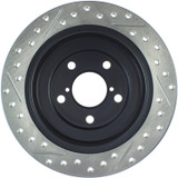 StopTech 127.47011L - 05-06 Saab 9-2X AWD / 02-05 Impreza WRX / 02 WRX STi Slotted & Drilled Left Rear Rotor