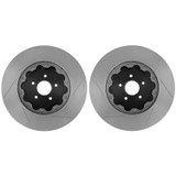StopTech 81.658.9931 - 09-11 Nissan GT-R AeroRotor 2pc Slotted and Zinc Plated Front Rotor (Pair)