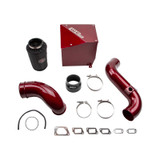 Wehrli WCF100304-RED - 11-16 Chevrolet 6.6L Duramax LML 4in Intake Kit Stage 2 - WCFab Red