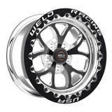 Weld 76MB509B45F - S76 15x9.33 / 5x4.75 BP / 4.5in. BS Black Wheel (Medium Pad) - Black Single Beadlock MT