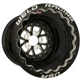 Weld 84B-616B280UB - V-Series 16x16 / 5x4.75 BP / 5in. BS Black Wheel - Black Double Beadlock
