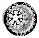 Weld 84B-515280CB - V-Series 15x15 / 5x4.75 BP / 5in. BS Black Wheel - Black Double Beadlock