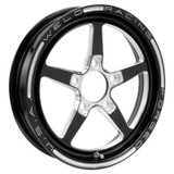 Weld 88B-15272 - Alumastar 1-Piece 15x3.5 / 5x4.75 BP / 2.25in. BS Black Wheel - Non-Beadlock