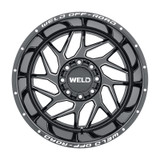 Weld W11709082500 - Off-Road W117 20X9 Fulcrum 8X165.1 ET00 BS5.00 Gloss Black MIL 125.1