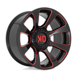 XD Wheels XD85421086918N - Xd854 Reactor 20X10 Gloss Black Milled With Red Tint