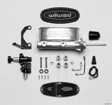 Wilwood 261-13271-P - HV Tandem M/C Kit w L/H Bracket & Prop Valve - 7/8in Bore Ball Burnished-W/Pushrod