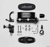 Wilwood 261-13271-BK - HV Tandem M/C Kit w L/H Bracket & Prop Valve - 7/8in Bore Black-W/Pushrod