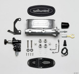 Wilwood 261-13272-P - HV Tandem M/C Kit w L/H Bracket & Prop Valve - 7/8in Bore Ball Burn.-W/Push