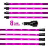 XKGLOW XK041002-P - XK Glow Tube Single Color Underglow LED Accent Light Car/Truck Kit Pink - 8x24In
