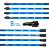 XKGLOW XK041002-AB - XK Glow Tube Single Color Underglow LED Accent Light Car/Truck Kit Light Blue - 8x24In