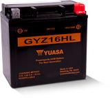 Yuasa Battery YUAM716GHL - Yuasa GYZ16HL High Performance Maintenance Free AGM 12-Volt Battery