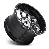 Fuel Wheels D24020001747 - Aluminum Wheels 20X10 Cleaver D240 8 On 170 Chrome/Gloss Black Lip 125.1 Bore -19 Offset 8 Spoke Fuel Off Road Wheels