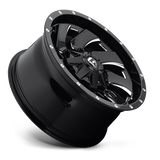 Fuel Wheels D57417902645 - Aluminum Wheels 17X9 Cleaver D574 5 On 114.3/5 On 127 Gloss Black/Milled 78.1 Bore -12 Offset 8 Spoke Fuel Off Road Wheels