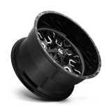 Fuel Wheels D61120906957 - Aluminum Wheels 20X9 Stroke D611 6 On 120/6 On 139.7 Gloss Black Milled 78.1 Bore 19 Offset Fuel Off Road Wheels