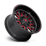 Fuel Wheels D61224409845 - D612 Stroke 24X14 Gloss Black Red Tinted Clear