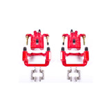 PowerStop S2994A - Power Stop 05-12 Nissan Pathfinder Rear Red Calipers w/Brackets - Pair