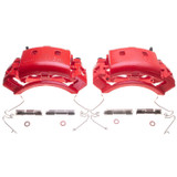 PowerStop S4936 - Power Stop 04-06 Ford E-150 Front Red Calipers w/Brackets - Pair