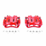 PowerStop S5022 - Power Stop 05-12 Ford F-250 Super Duty Front Red Calipers w/Brackets - Pair