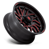 Fuel Wheels D80820908450 - Aluminum Wheels 20X9 Hurricane D808 6 On 139.7 Gloss Black/Red Milled 106.1 Bore 1 Offset Fuel Off Road Wheels