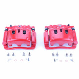 PowerStop S4920 - Power Stop 05-07 Ford F-250 Super Duty Rear Red Calipers w/Brackets - Pair
