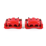 PowerStop S5028 - Power Stop 05-12 Ford F-350 Super Duty Rear Red Calipers w/Brackets - Pair