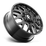 Fuel Wheels DE1924829335 - Dually Wheels 24X8.25 FF19D Dually DE19 BK 8 On 210 Gloss Black Milled 154.3 Bore -221 Offset Outer Dually Fuel Off Road Wheels Fuel Wheels DE1924829335 - Dually Wheels 24X8.25 FF19D Dually DE19 BK 8 On 210 Gloss Black Milled 154.3 Bore -221 Offset Outer Dually Fuel Off Road Wheels