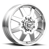 Fuel Wheels DF0924829235 - Dually Wheels 24X8.25 FF09D Dually DE09 PO 8 On 200 Polished 142.2 Bore -200 Offset Outer Dually Fuel Off Road Wheels