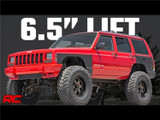 Rough Country 61822 - 6.5 Inch Lift Kit - Long Arm - NP242 - Jeep Cherokee XJ 4WD (1984-2001)