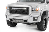 Rough Country 70190BDA - Mesh Grille - 30 inch Dual Row LED - Black - Amber DRL - GMC Sierra 1500 (14-15)