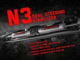 Rough Country 8749630 - N3 Steering Stabilizer - Dual - 4 Inch Lift - Jeep Grand Cherokee WJ (99-04)
