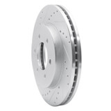 R1 Concepts EDZ-54186L - Brake Rotor Drilled and Slotted Silver