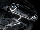 AWE 3020-42658 - MK8 Volkswagen Golf R 3in Track Edition Quad Exhaust - Chrome Silver Tips