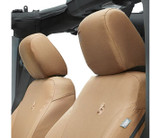 Bestop 29283-04 - Jeep Wrangler Seat Covers For Jeep 2013-2018 Wrangler JK 4 Door Front Premium Vinyl Fabric Tan
