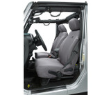 Bestop 29283-09 - Jeep Wrangler Seat Covers For Jeep 2013-2018 Wrangler JK 4 Door Front Premium Vinyl Fabric Charcoal