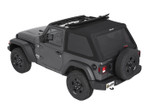 Bestop 56862-35 - Trektop Slantback Soft Top For Jeep 2018-Current Wrangler JL 2 Door Black Diamond