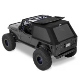 Bestop 56821-17 - Trektop Slantback Soft Top For Jeep 2004-2006 Wrangler TJ Black Premium Twill