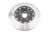 DBA DBA52968BLKXD - 16-18 Ford Focus RS Front 5000 Series 2-Piece Drilled Rotor w/Black Hat