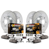 PowerStop K9055-36 - Z36 Truck and SUV Carbon-Fiber Ceramic Brake Pad and Drilled/Slotted Rotor Kit