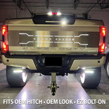 Race Sport FHDHB1116SL - 2011-2016 Ford F250-F450 Super Duty Hitch Bar Reverse 7in LED Flood Lighting Heavy Duty Bolt-On Street Series Kit and Single End Light Cap Race Sport FHDHB1116SL - 2011-2016 Ford F250-F450 Super Duty Hitch Bar Reverse 7in LED Flood Lighting Heavy Duty Bolt-On Street Series Kit and Single End Light Cap