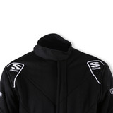 Simpson Safety 4802154 - Simpson Racing Drag 6G SFI 20 Jacket w/ arm restraints Black SM