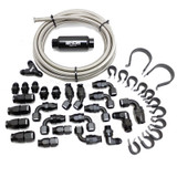 Snow Performance SNF-60001 - 10AN Braided Stainless Fuel Line Kit