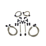 Snow Performance SNO-40045-BRD - Water Quad Nozzle Stainless Steel Braided Line Upgrade